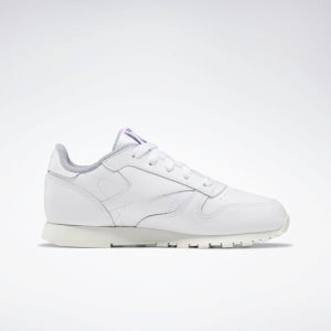 Reebok Classic Leather Turnschuhe Kinder - Weiß/Türkis/Lila - DE 934-TAP